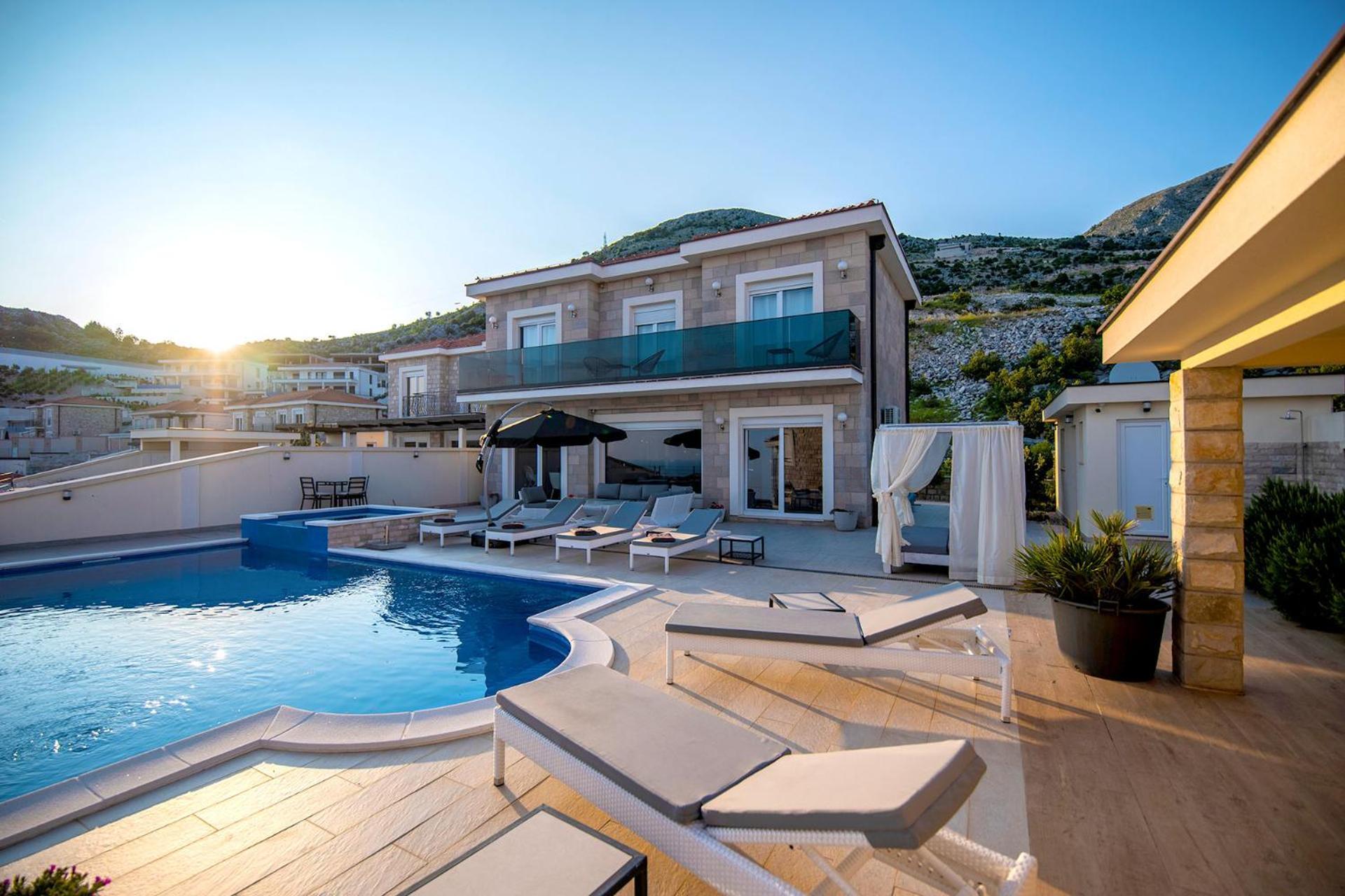 Luxury Villa Miriam With Private Pool And Jet Pool Near Dubrovnik Ivanica Zewnętrze zdjęcie
